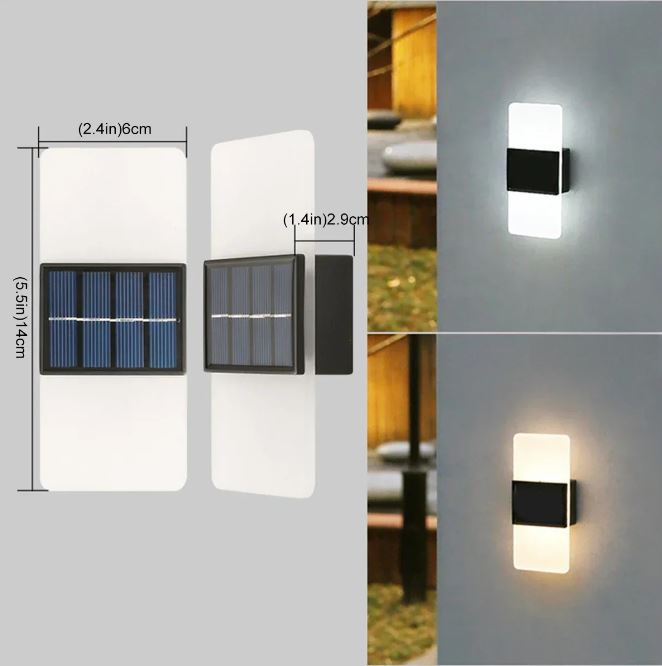 PyraRidge | Solar-LED-Wandleuchte für den Außenbereich