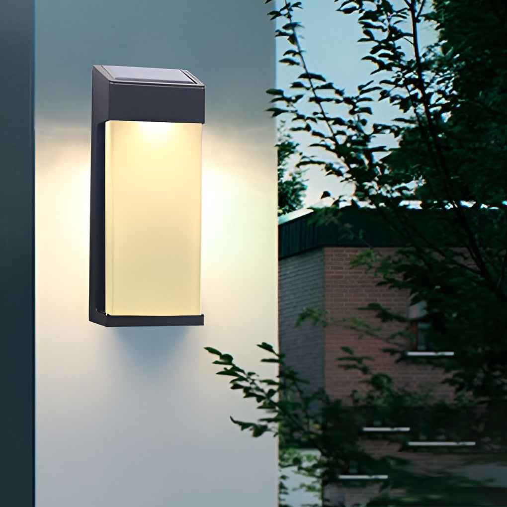 SolarNoir | Solar Wandleuchte Duo mit warmweißem Licht