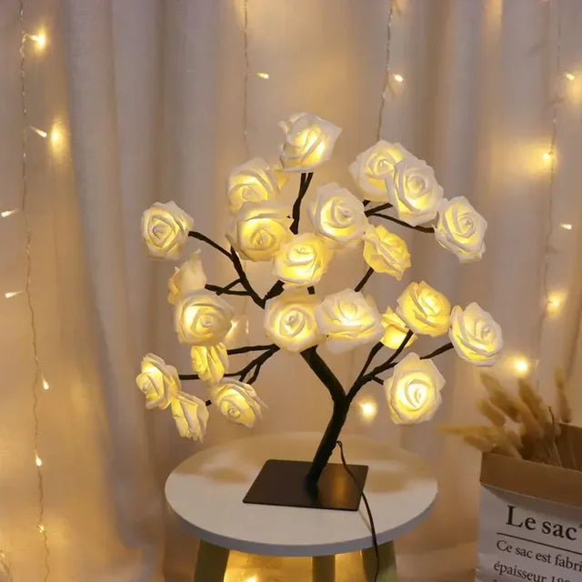 EnchantedGlow | Zauberhafte LED-Baumlampe mit Blütenzweigen