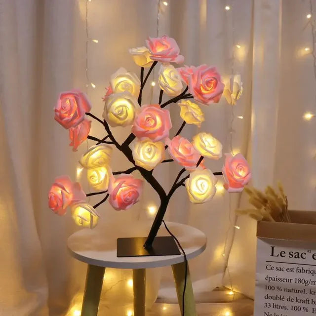 EnchantedGlow | Zauberhafte LED-Baumlampe mit Blütenzweigen
