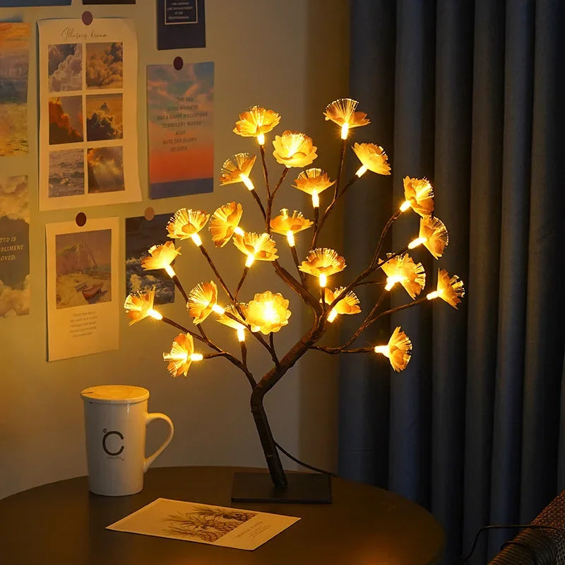 EnchantedGlow | Zauberhafte LED-Baumlampe mit Blütenzweigen