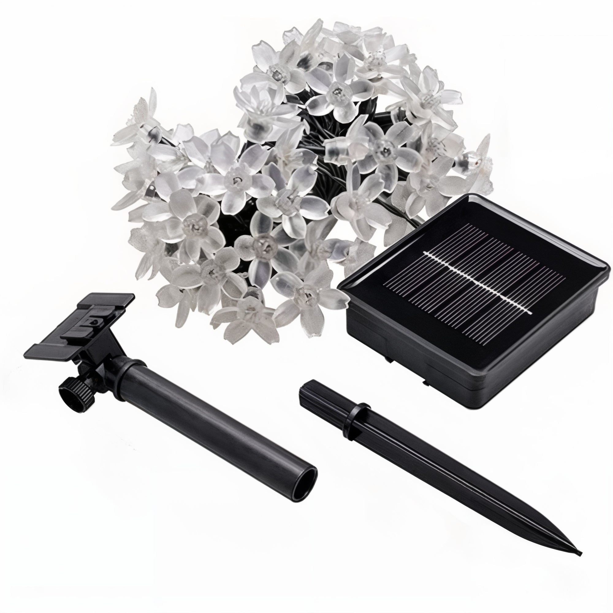 SolarBlüte | Solar-Gartenblume mit LED-Lichterkette