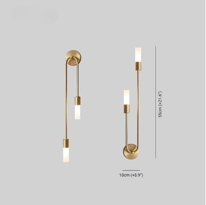 DovaVerve | Goldene LED-Wandleuchte mit Doppellicht