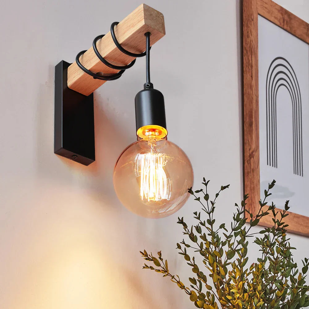 OakForge | Wandleuchte aus Holz & Metall