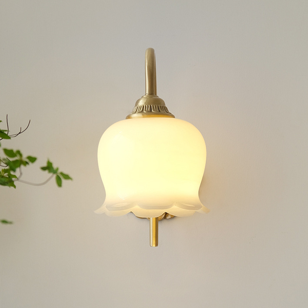 CuproLux | Wandleuchte mit Kupferrahmen & Glasschirm