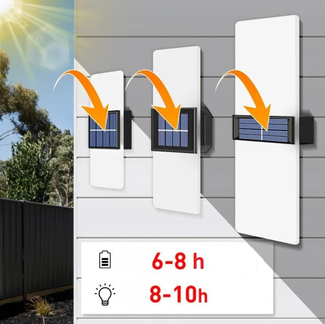 PyraRidge | Solar-LED-Wandleuchte für den Außenbereich