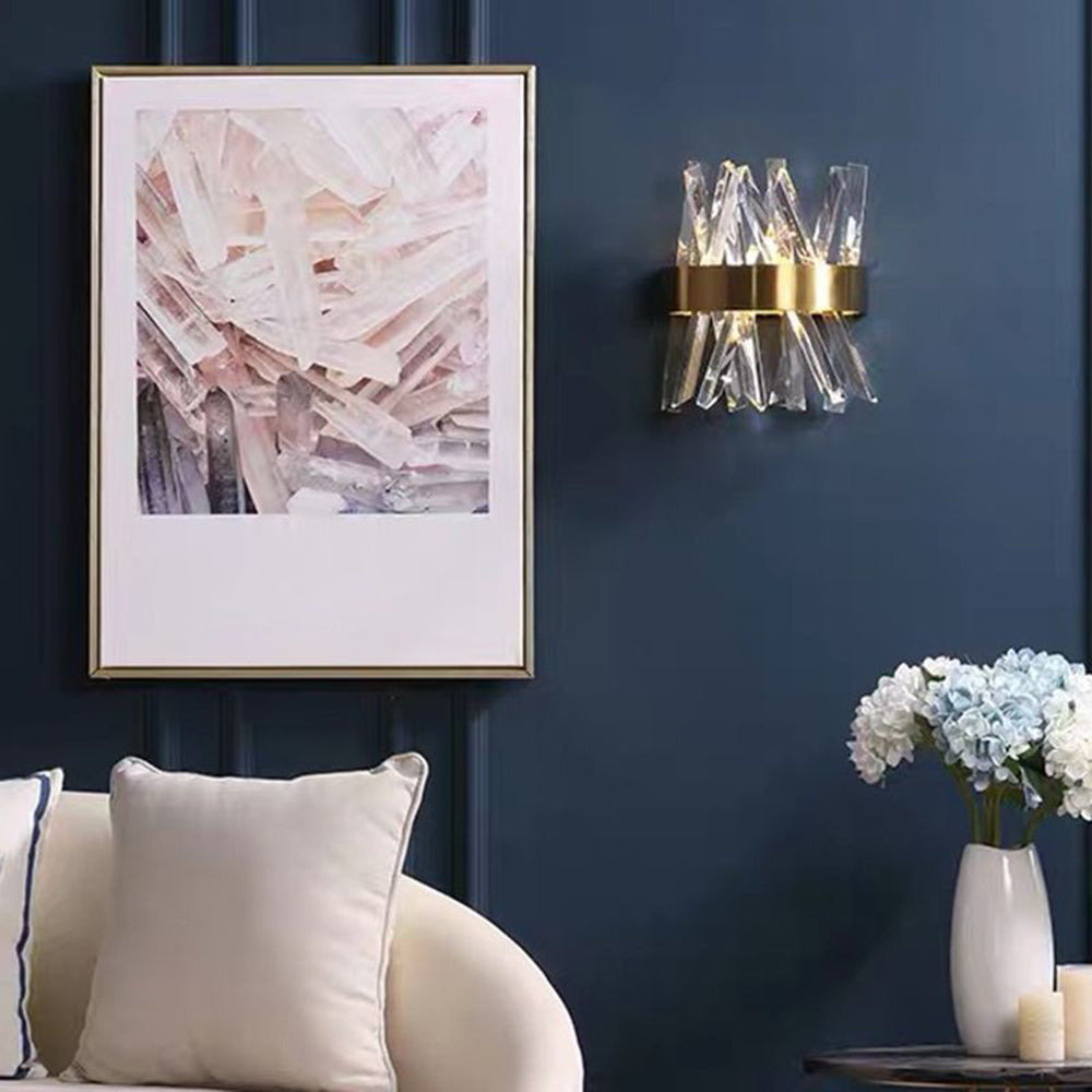 YaraPoint | LED-Wandleuchte mit Gold-Finish & Kristall
