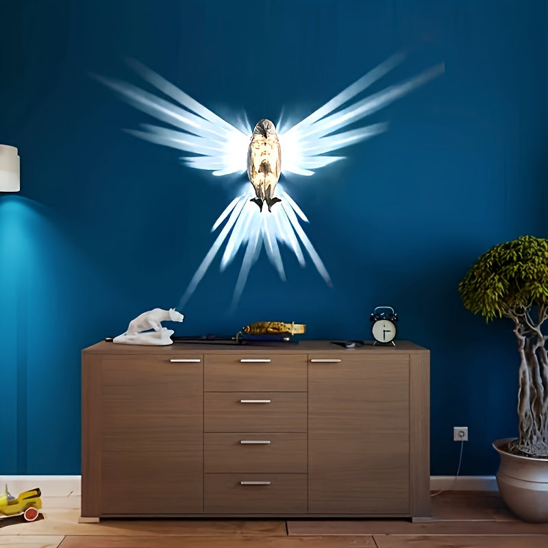 OwlBeam | LED-Wanddeko Eule mit Stimmungslicht