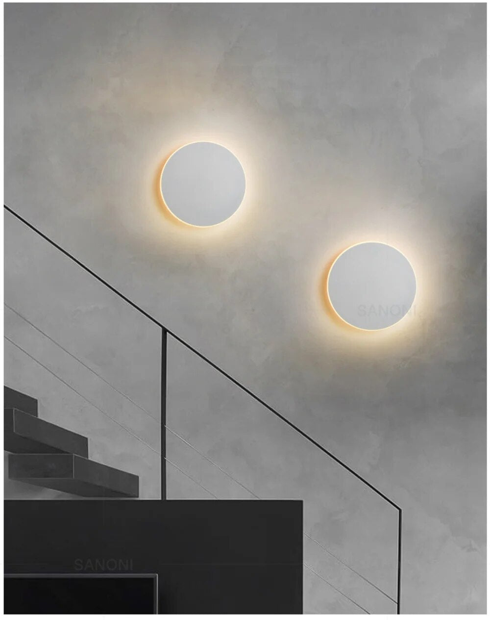 Ringspur | Runde LED-Wandleuchte mit sanftem Lichtring