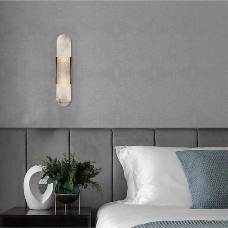 Petralux | LED-Wandleuchte aus Metall und Dolomit