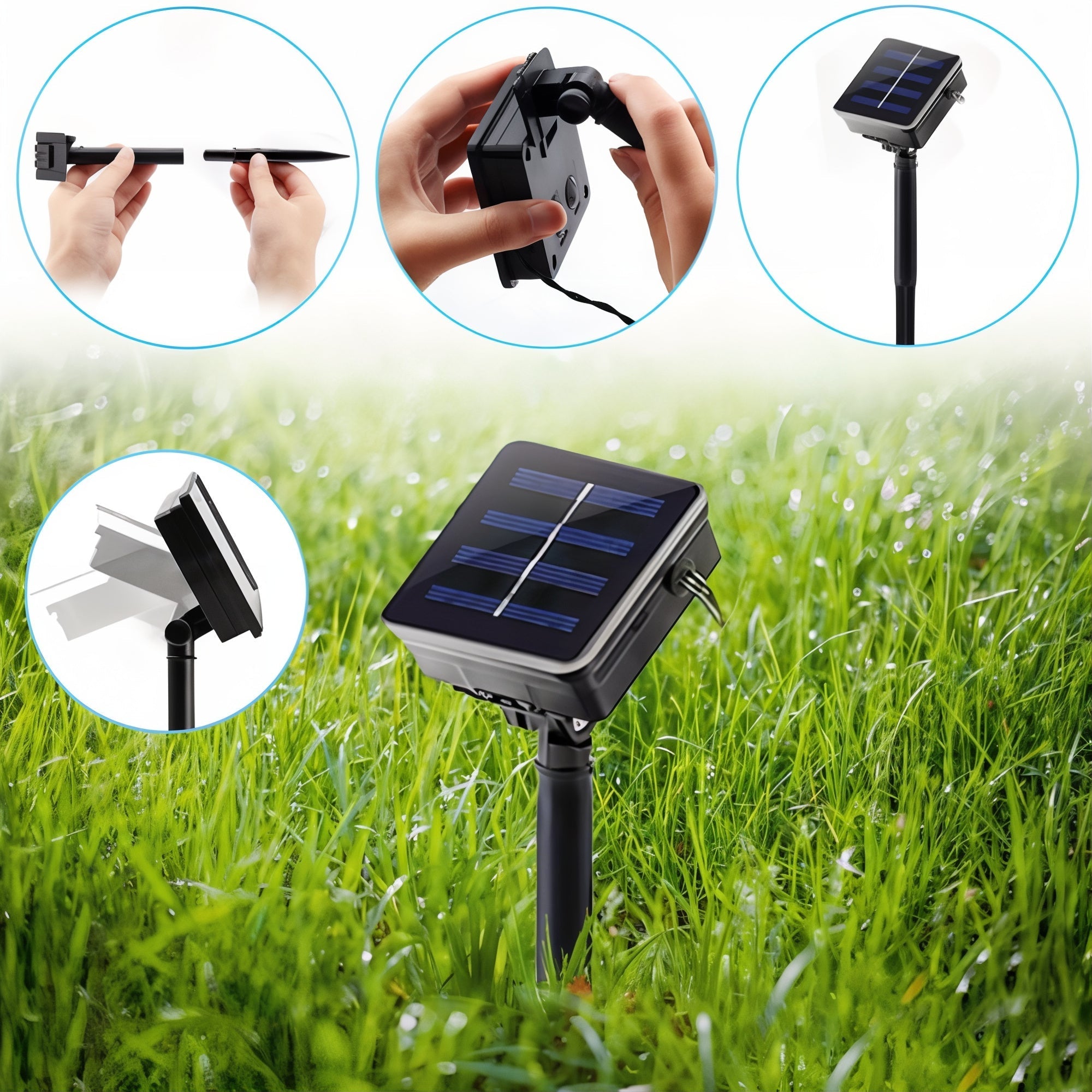 SolarBlüte | Solar-Gartenblume mit LED-Lichterkette