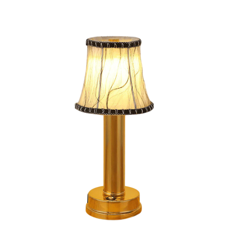 VelloGlow | Kabellose LED-Tischlampe mit Stoffschirm