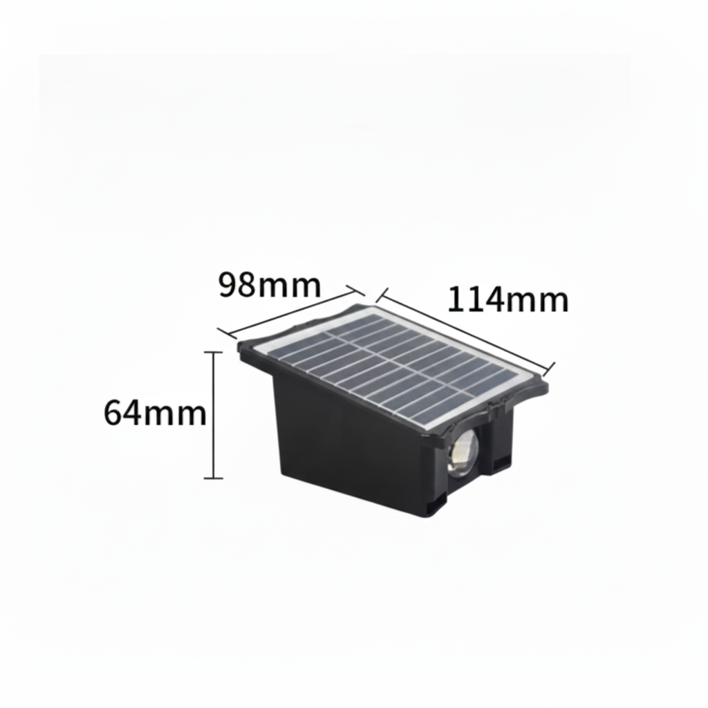 SunGlow Edge | Solar Wandleuchte mit warmweißem Licht