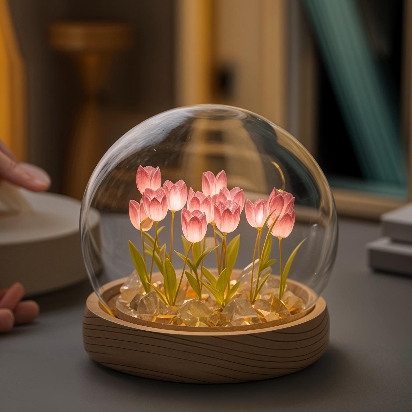 FloraDome | LED-Kuppellampe mit Tulpen-Design
