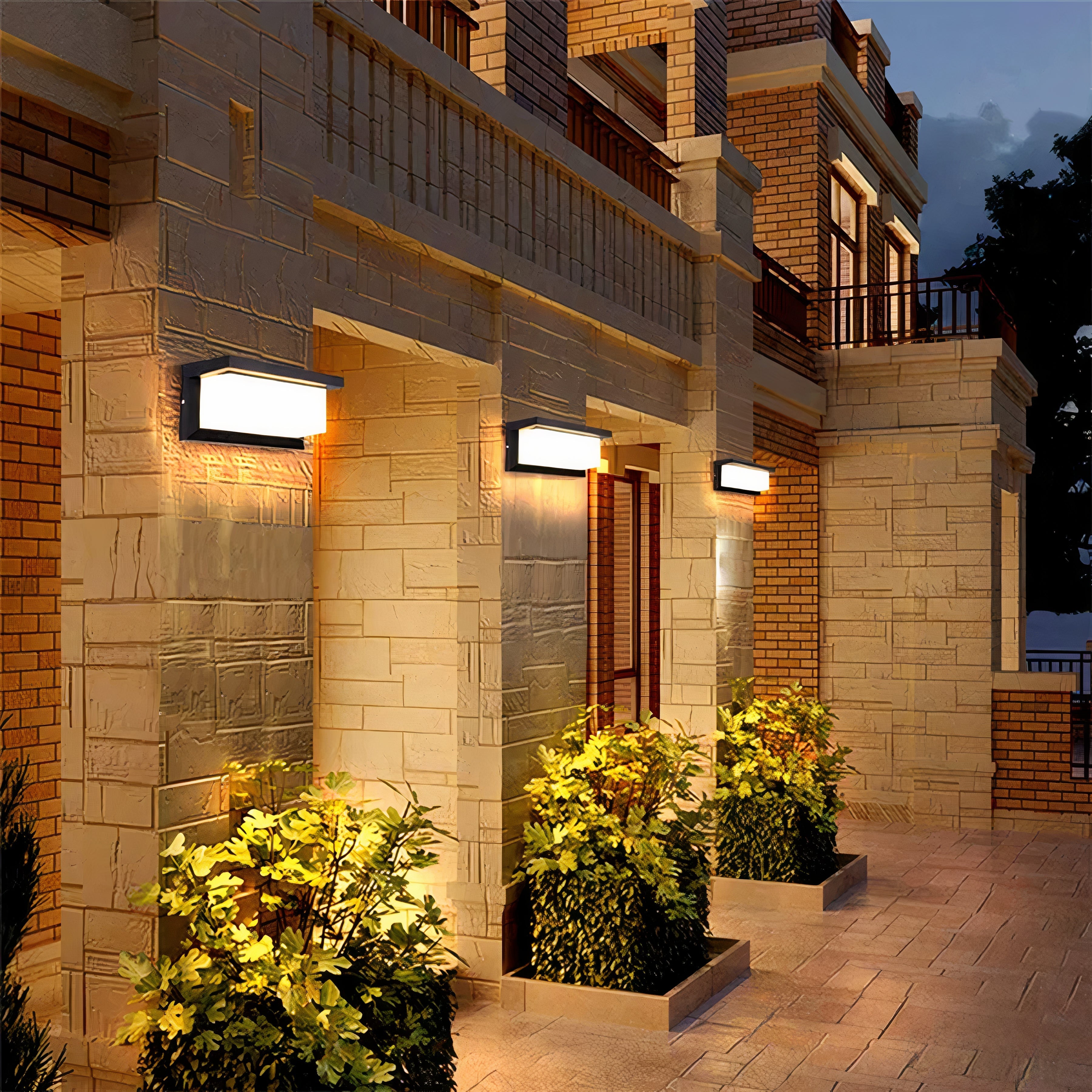 NoirArc | LED Außenwandleuchte in Schwarz