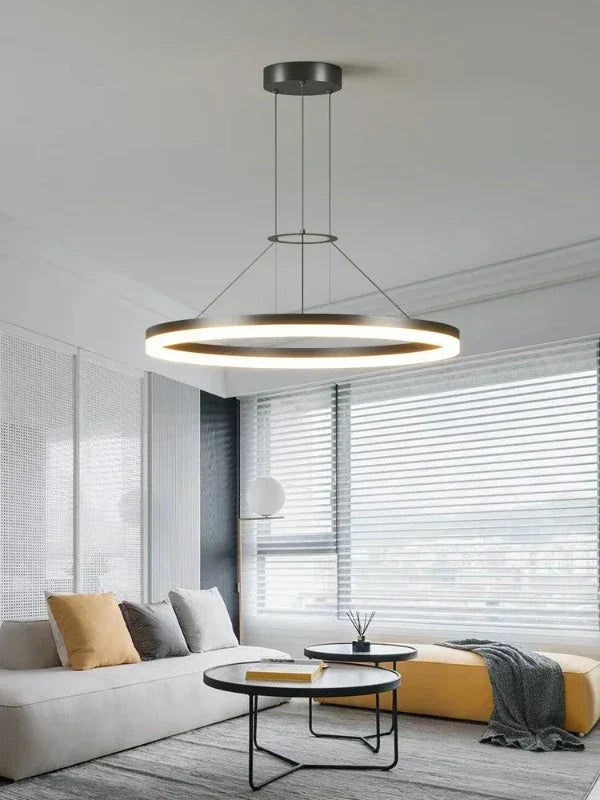 Glimmerora | Moderne Ring-Hängeleuchte für Wohn- & Esszimmer