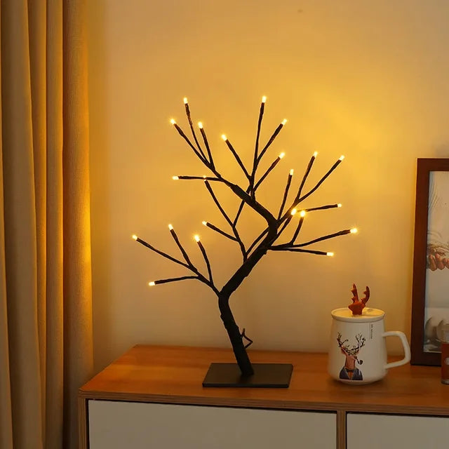 EnchantedGlow | Zauberhafte LED-Baumlampe mit Blütenzweigen