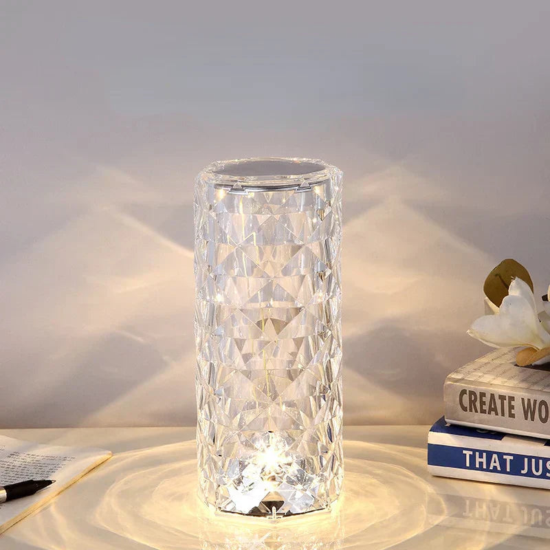 Kristalux | Kabellose Diamant-Tischleuchte mit Touch-Dimmer