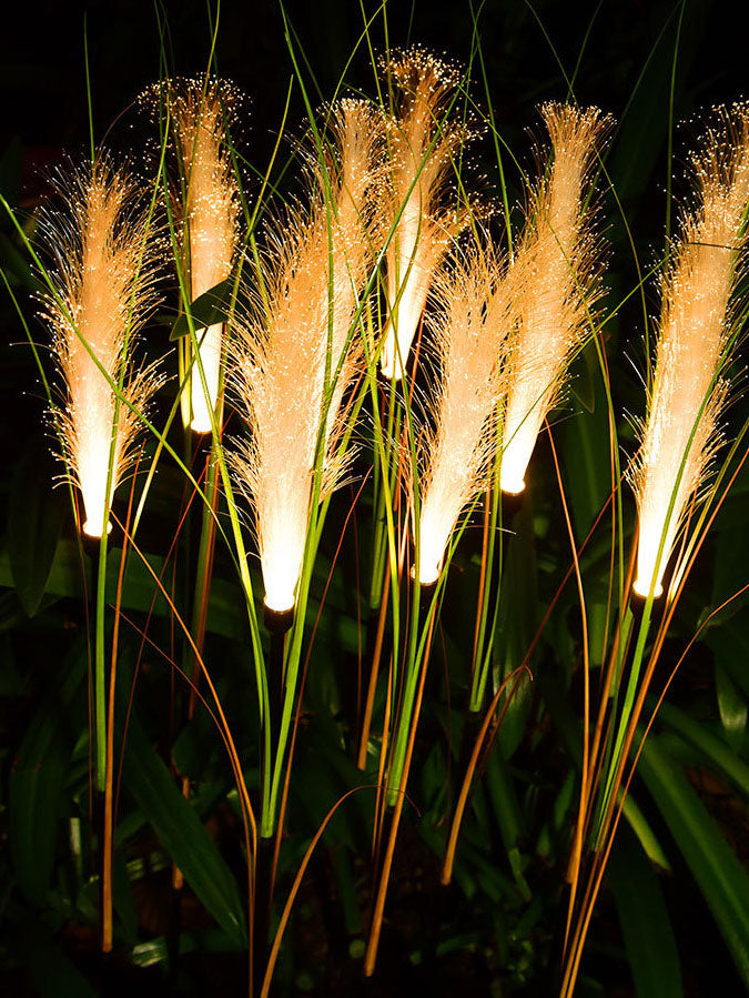 ReedGlow | Solar-Schilfrohr Leuchte mit Farbwechsel