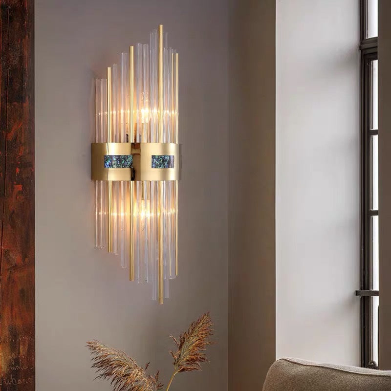 AurumCristal | LED-Wandleuchte mit Kristalldesign in Gold