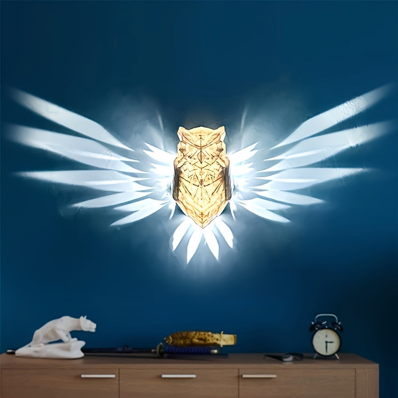 OwlBeam | LED-Wanddeko Eule mit Stimmungslicht
