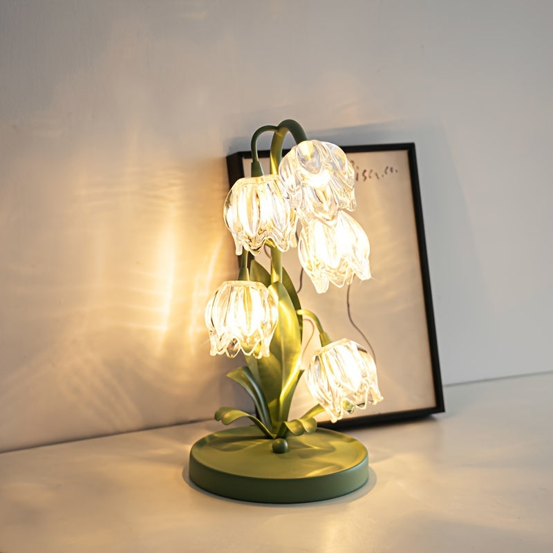 Bloomora | Art Deco LED-Tischleuchte mit Blumendesign