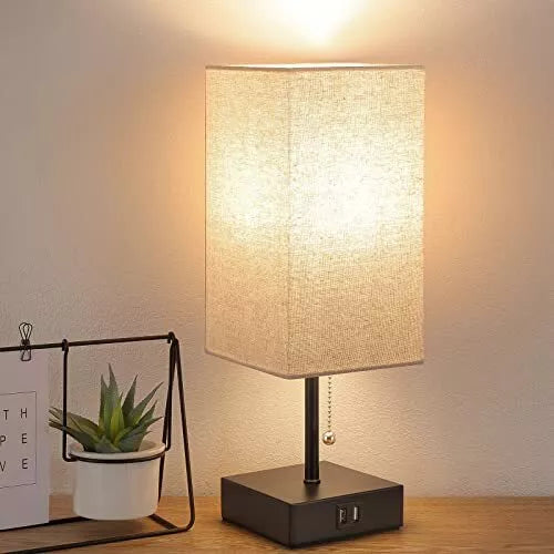 SkaraCove | Dimmbare Tischleuchte mit 3 Lichtfarben & USB-Anschluss