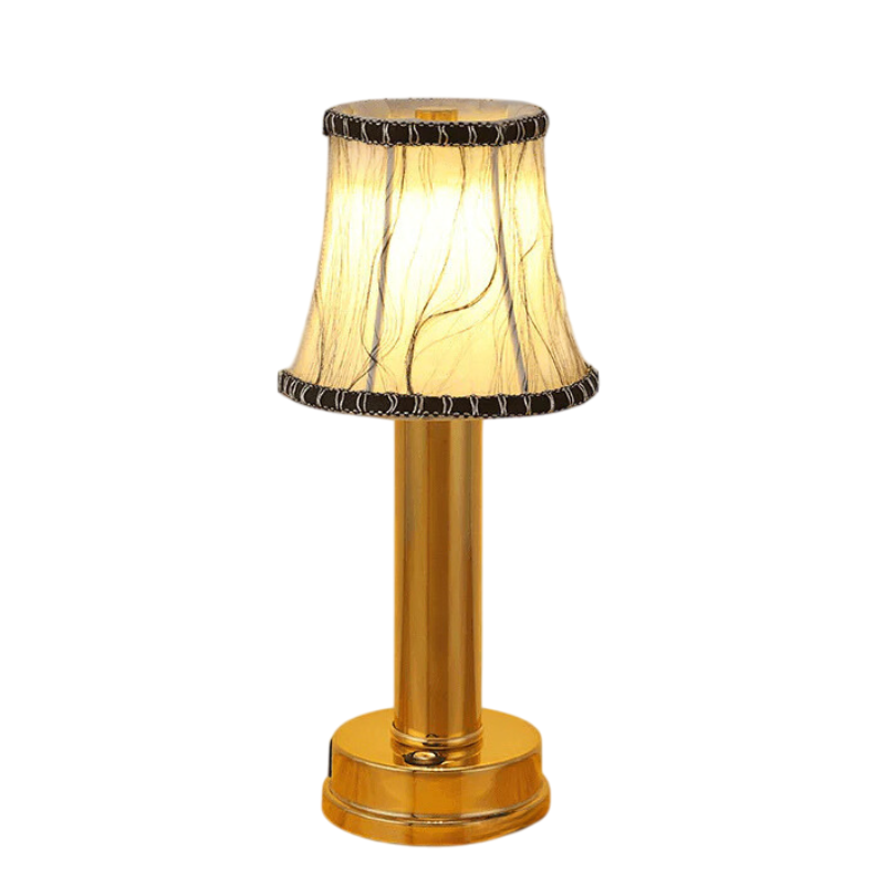 VelloGlow | Kabellose LED-Tischlampe mit Stoffschirm